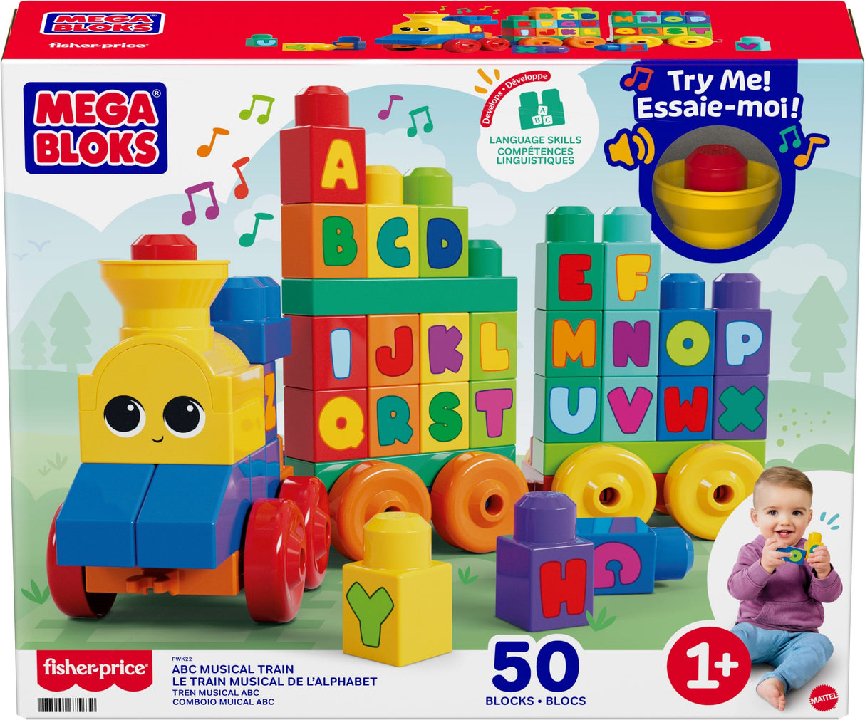 Tren Musical Abc Megabloks 50 Pzas.
