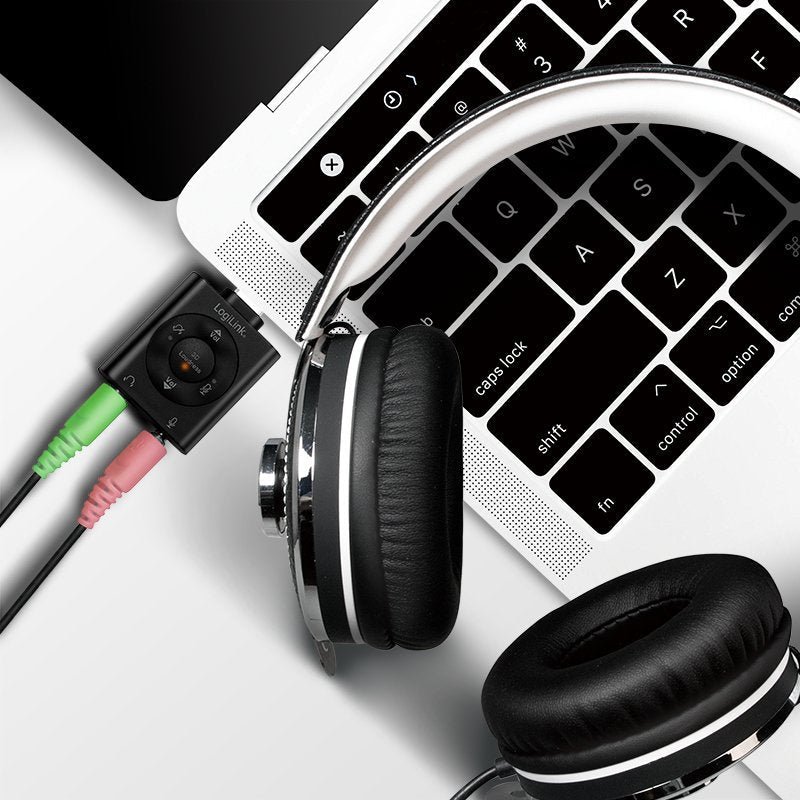 Logilink Adaptador Audio 1xusb-C -> 2x3,5mm/F, Virt.7.1,0.15m