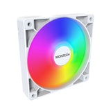 Ventilador 120x120 Montech Gf120 Pwm White Pack 3 + Hub