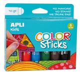 Apli Témperas Sólidas Color Sticks 10gr Estuche De 6 C/Surtidos