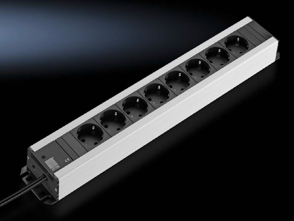 Regleta De Enchufes Rittal 48,3cm 8 Vías Sin Interruptor 16a