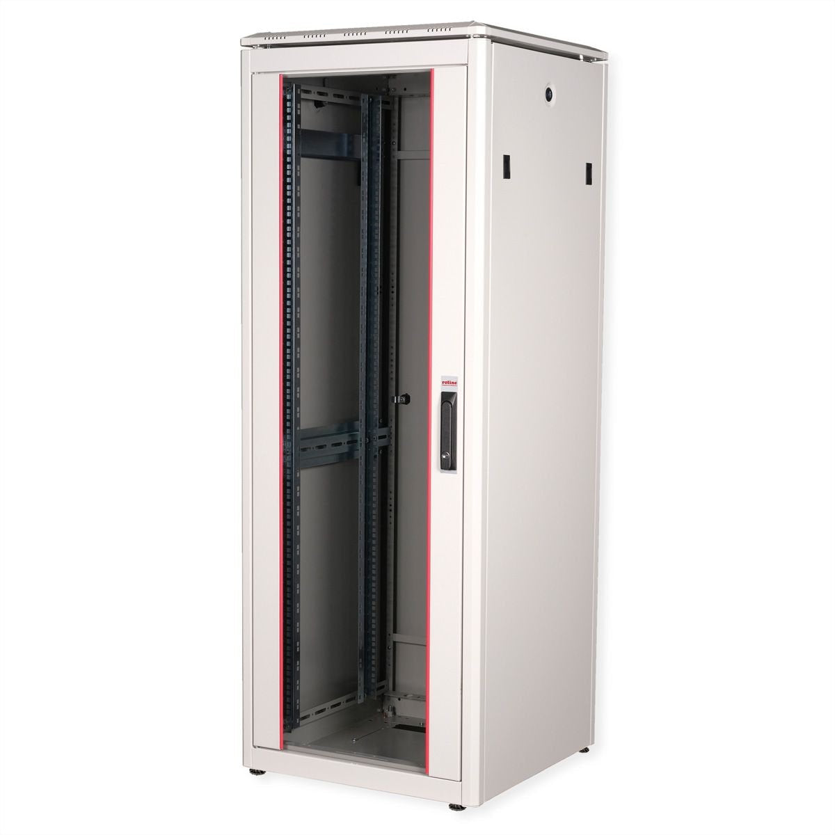 Roline 19-Zoll Netzwerkschrank Pro 32 He, 600x600 Bxt Glastr Grau