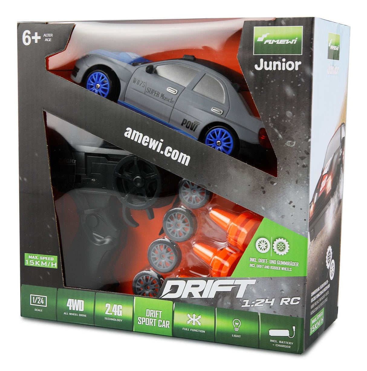 EAN 4262408975809 - Amewi 21107 modelo controlado por radio Coche deportivo Motor eléctrico 1:24 imagen 2