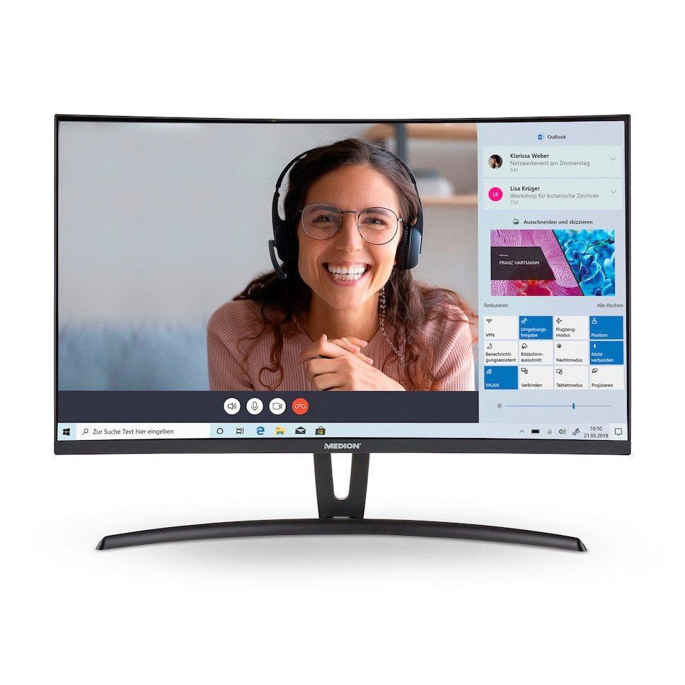 Medion Akoya P52710 Monitor 27" Curvo Fullhd - Respuesta 4ms - 2 Altavoces Integrados - Angulo De Vision 178â° - Hdmi,