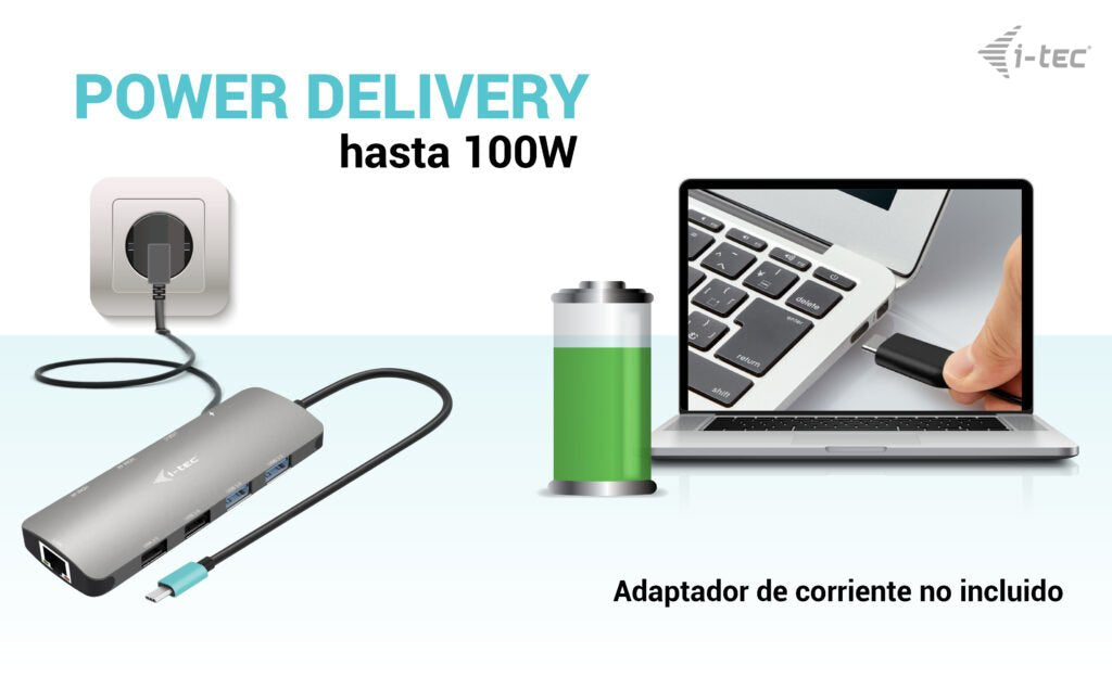 I-Tec Usb-C Metal Nano 2x Hdmi Docking Station + Pd 100w