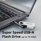 EAN 4034303036424 - Intenso USB 256GB OFFICE LINE 3.2 Gen1 Silver-Black unidad flash USB USB tipo A 3.2 Gen 1 (3.1 Gen 1) Neg imagen 5