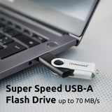 EAN 4034303036363 - Intenso USB 64GB OFFICE LINE 3.2 Gen1 Silver-Black unidad flash USB USB tipo A 3.2 Gen 1 (3.1 Gen 1) Negr imagen 5