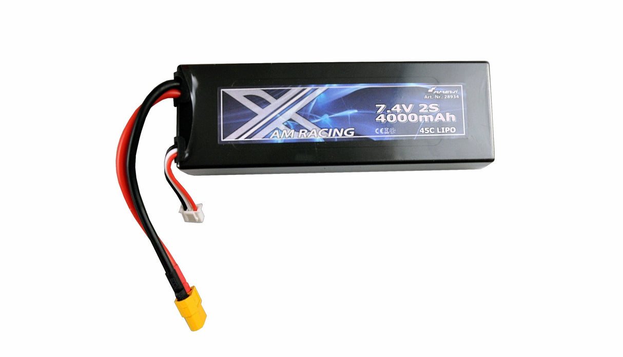 Amewi Batería Lipo Akku 2s 7,4v 4000mah 45c Hardcase Xt60