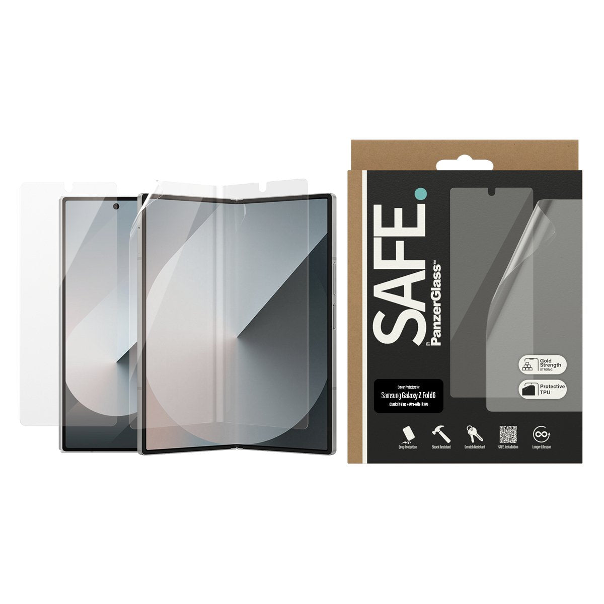 EAN 5715685002106 - PanzerGlass SAFE. by ® Screen Protector Samsung Galaxy Z Fold6 | Glass & Film Protector de pantalla 1 pie imagen 2