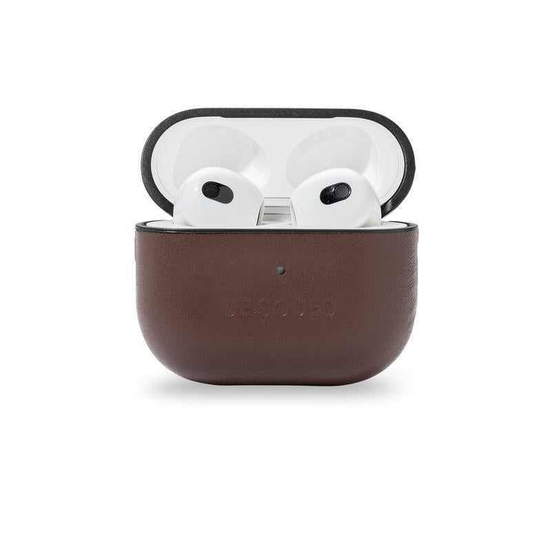 Decoded Leather Aircase Lite For Airpods Gen3 Chocolate Brown