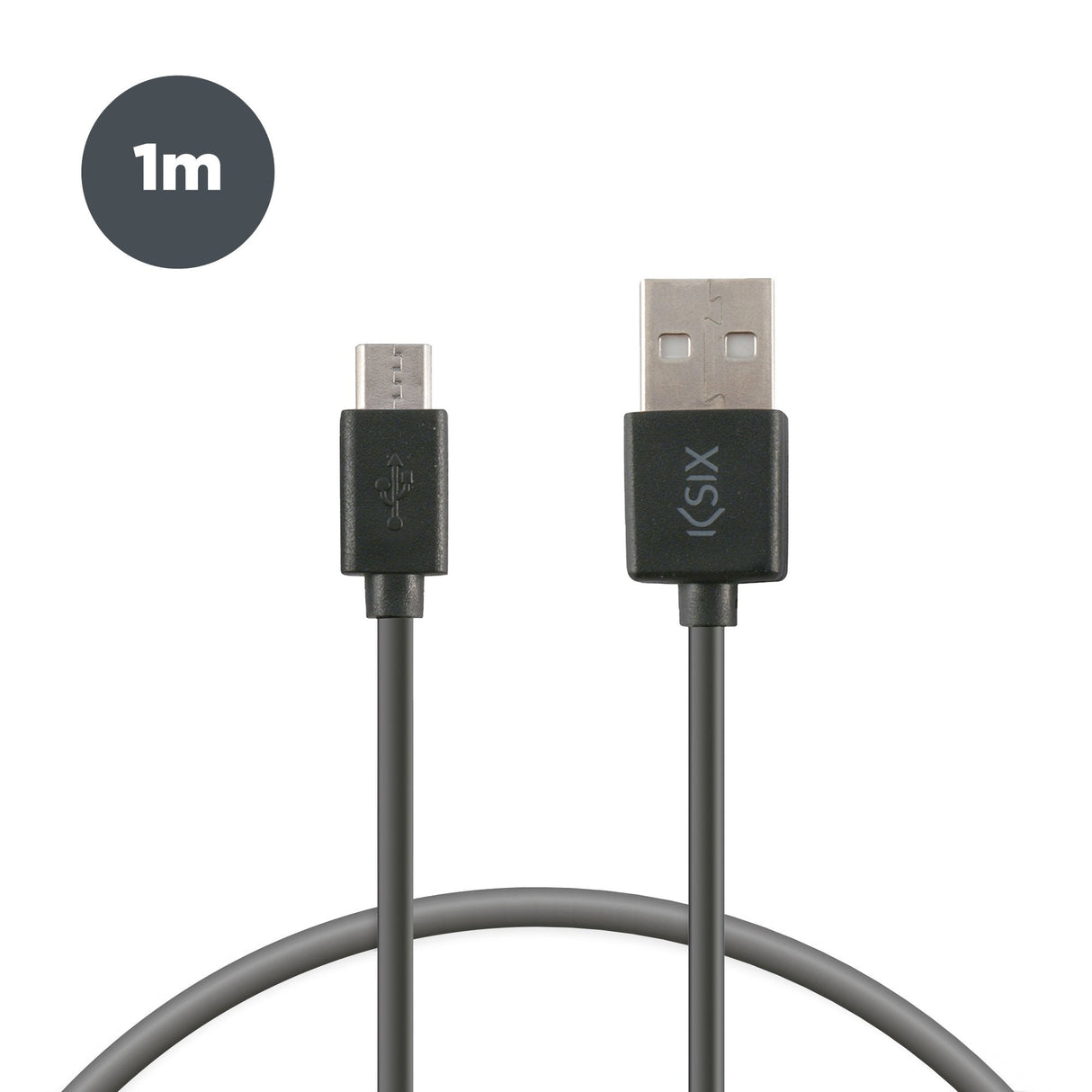 Cable  Ksix Bxcusb01 Negro Usb-A (M) A Microusb (M) 1 Metro