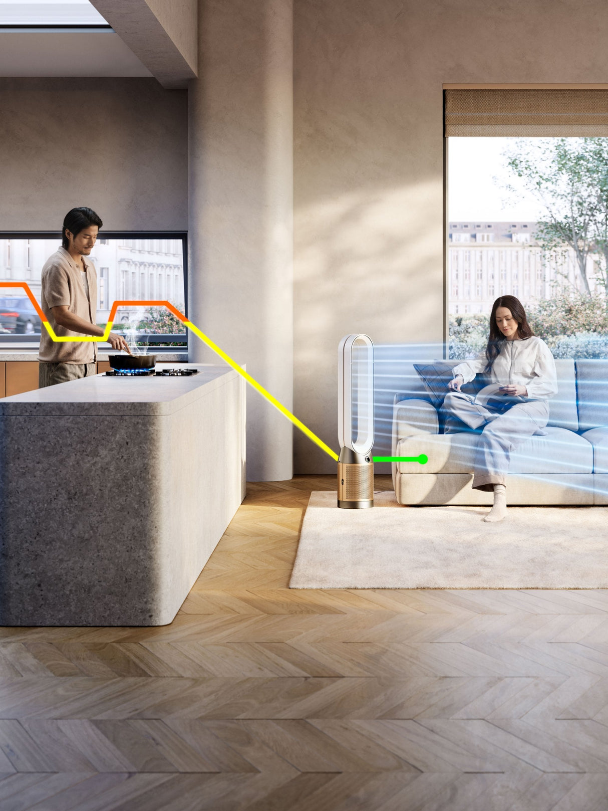 Dyson Purifier Cool Pc2 De-Nox Gold
