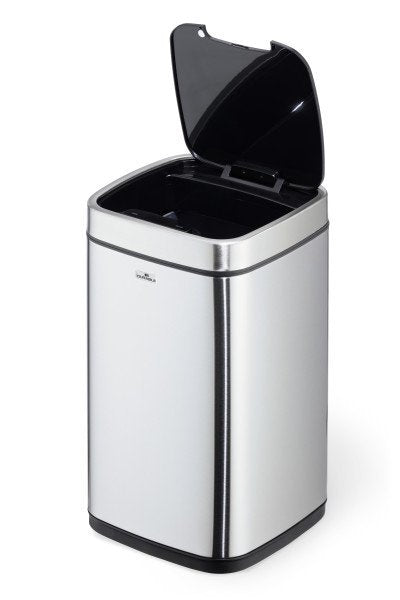 Papelera Con Sensor Durable No Touch 12l Plata Metalizada