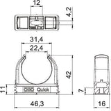 Obo 2955 M32 Quick-Schelle M32 Pp Lichtgrau Ral7035 2149022
