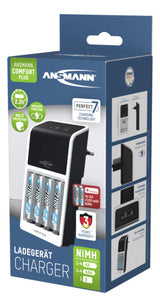 Ansmann 1001-0094-01 Cargador Rápido Comfort Plus Para Baterías Recargables Nimh