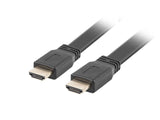 Lanberg Cable Hdmi Ca-Hdmi-21cu-0010-Bk Conectores Macho/Macho Chapados En Oro Cable Plano Resolucion Hasta 3840*2160 1 Metro Negro