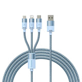 Baseus Starspeed Series Azul - Cable Usb 3 En 1 Usb-C/Micro/Lightning