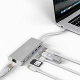 Hub Adaptador Multipuerto Goobay Usb-C Hdmi Usb Cr Rj45 Pd (Aluminio)