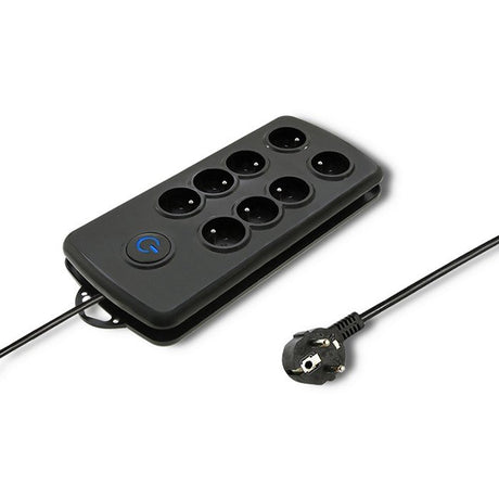 EAN 5901878501611 - Qoltec 50161 limitador de tensión Negro 8 salidas AC 230 V 2,5 m imagen 1