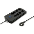 EAN 5901878501611 - Qoltec 50161 limitador de tensión Negro 8 salidas AC 230 V 2,5 m imagen 1