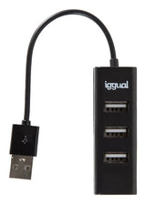 EAN 8435364318997 - iggual HUB-A-4p USB 2.0 480 Mbit/s Negro imagen 2