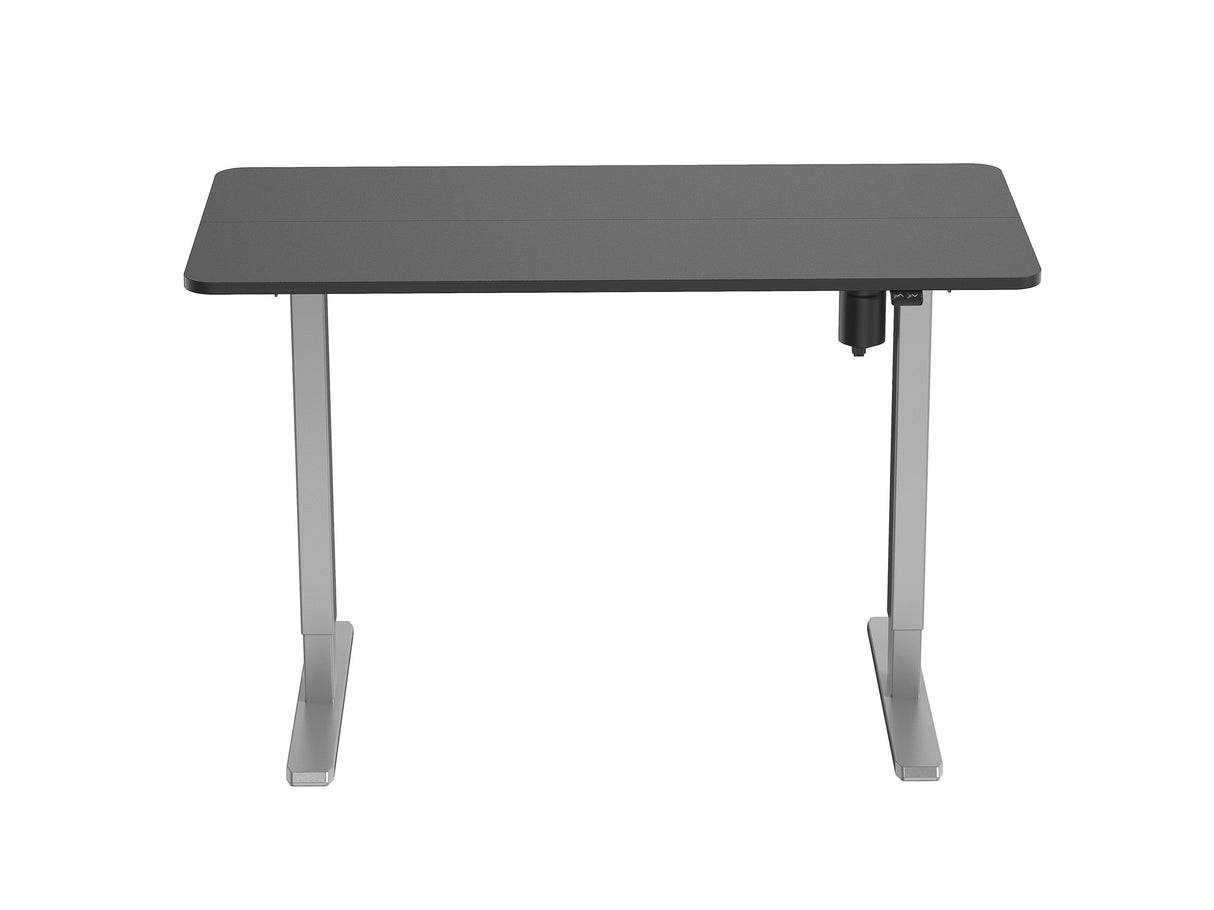 Mesa Electrica Ergonomica Altura Regulable  Tablero Negro 120x60  Color Estructura Gris Control Tactil Altura Desde 68cm-118cm