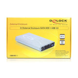 Delock 42478 Caja Para Disco Duro Externo 3.5" Gris