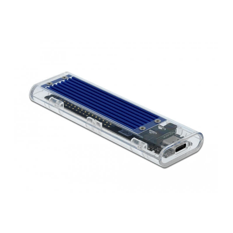 Delock 42620 Caja Para Disco Duro Externo M.2 Caja Externa Para Unidad De Estado Sólido (Ssd) Azul