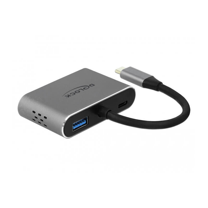 Delock 64074 Hub De Interfaz Usb 3.2 Gen 1 (3.1 Gen 1) Type-C Gris
