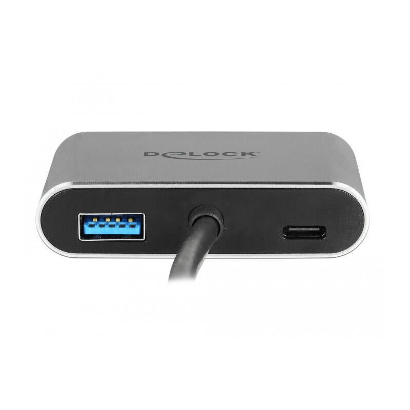 Delock 64074 Hub De Interfaz Usb 3.2 Gen 1 (3.1 Gen 1) Type-C Gris