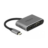 Delock 64074 Hub De Interfaz Usb 3.2 Gen 1 (3.1 Gen 1) Type-C Gris