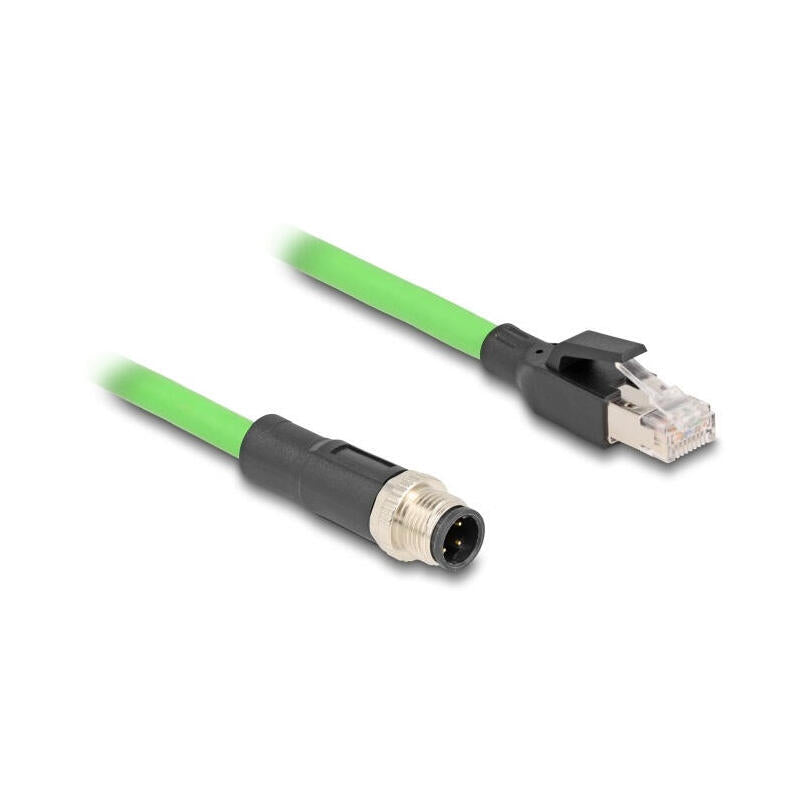 Delock 80429 Cable M12 Codificado D 4 Pin Macho A Rj45 Macho Pur (Tpu) 5 M