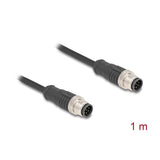 Delock 80806 Cable M12 Codificado A 8 Pin Macho A Macho Pvc 1 M