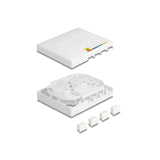 Delock 87890 Caja De Conexión De Fibra Óptica Ftth Para Montaje En Pared Para 4 X Sc Simplex O Lc Duplex Blanco