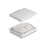 Delock 87890 Caja De Conexión De Fibra Óptica Ftth Para Montaje En Pared Para 4 X Sc Simplex O Lc Duplex Blanco