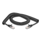 Delock 87993 Cable Rj45 En Espiral, Macho A Macho, Cat.5e 2 M, Negro