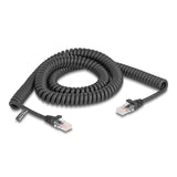 Delock 87994 Cable Rj45 En Espiral, Macho A Macho, Cat.5e 3 M, Negro