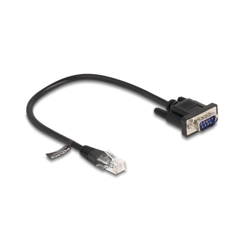 Delock 88008 Cable Rj45 Macho A Serial Rs-232 D-Sub 9 Macho 30 Cm Negro