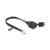 Delock 88009 Cable Rj12 Macho A Rj12 Hembra Con Tapa Protectora 20 Cm Negro