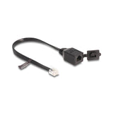 Delock 88009 Cable Rj12 Macho A Rj12 Hembra Con Tapa Protectora 20 Cm Negro