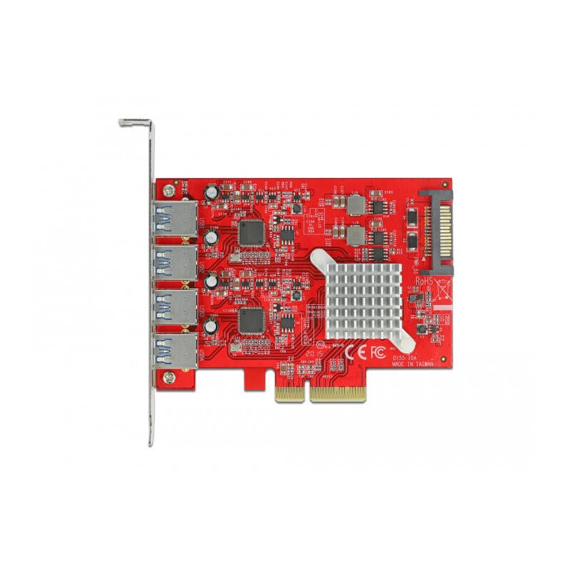 Delock 90481 Tarjeta Y Adaptador De Interfaz Interno Usb 3.2 Gen 2 (3.1 Gen 2), Controlador Usb Pcie, Usb 3.2 Gen 2 (3.1 Gen 2), Pcie 3.0, Sata De 15 Pines, 10 Gbit/S, 5 V