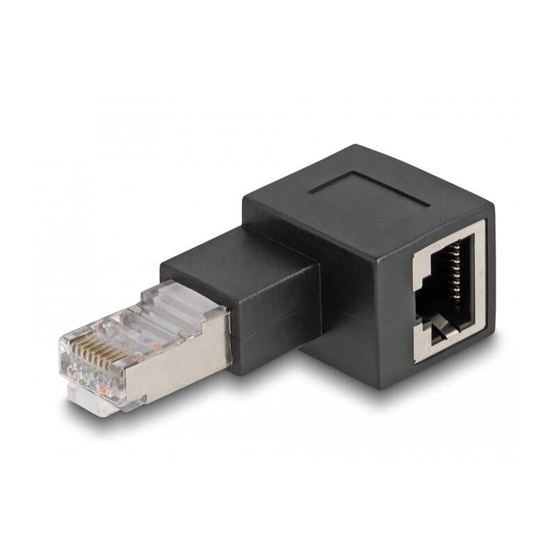 Delock Adaptador Rj-45 Macho > Rj-45 Hembra, Acodado Cat.6a 87863