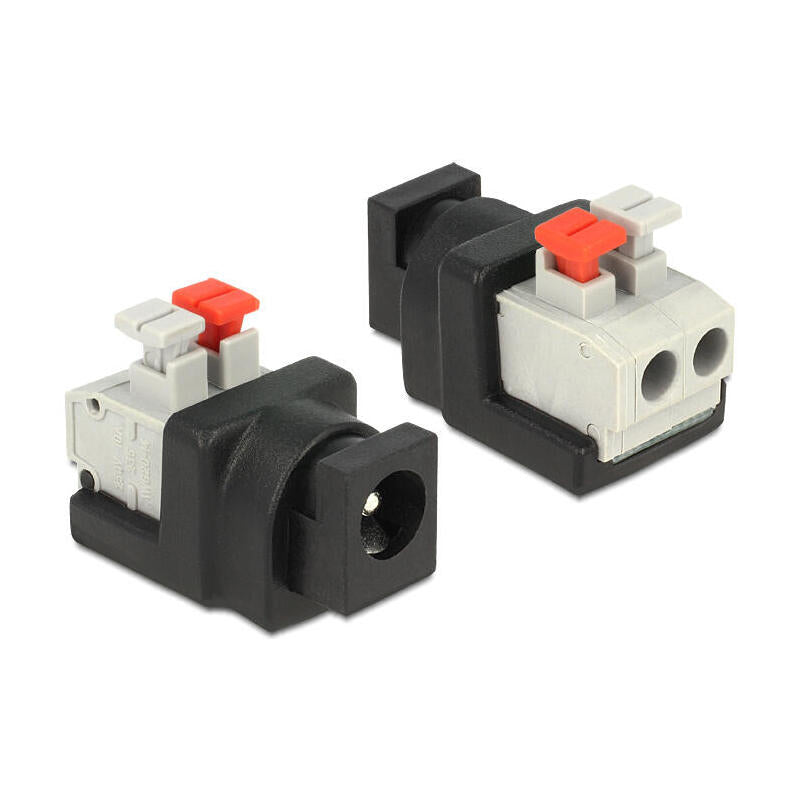 Delock Adaptador Terminalblock Con Pulsador >Dc 2,1 X 5,5 Mm