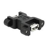 Delock Adaptador Usb 2.0 Typ A Hembra > Usb Typ A Hembra Con Conexión A Tornillo