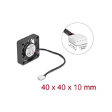 Delock Axiallüfter 12 V Dc, 40 X 40 X 10 Mm Negro
