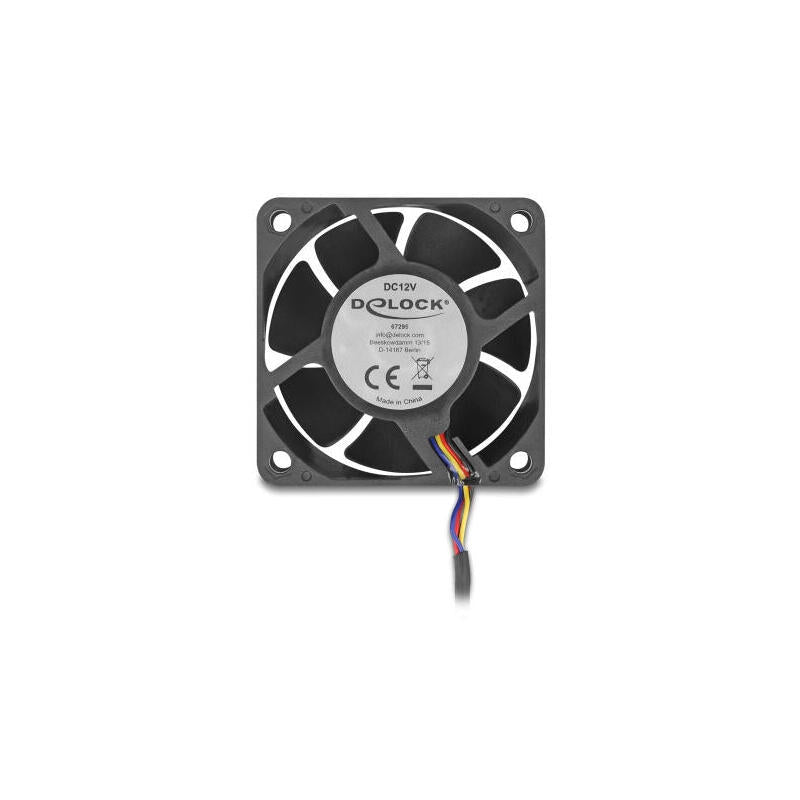 Delock Axiallüfter 12 V Dc, 60 X 60 X 25 Mm Negro