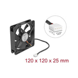 Delock Axiallüfter 24 V Dc, 120 X 120 X 25 Mm Negro