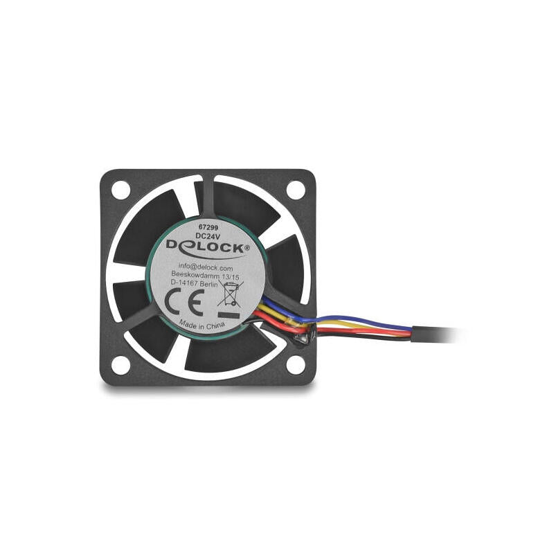 Delock Axiallüfter 24 V Dc, 40 X 40 X 20 Mm Negro
