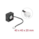 Delock Axiallüfter 24 V Dc, 40 X 40 X 20 Mm Negro