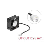 Delock Axiallüfter 24 V Dc, 60 X 60 X 25 Mm Negro